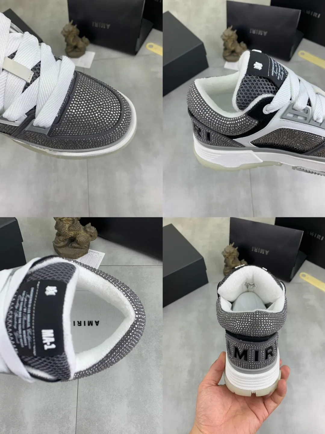 Men's men's shoes 💰P760 New [Amiri] hot diamond series Amiri - high-end quality original order casual shoes for couples 🧑‍🤝‍🧑 - Upper: 🔝Nappa calfskin, suede cowhide, canvas body hot work - Lining: brand mesh canvas cloth - Outsole: ultra-light tpu·rubber; multi-color molded outsole -Ultra-high quality control and exquisite workmanship: highlighted (high-end, extravagance, and class) -Size: Female 35-40 (41 customized) Male 38-45 (46 customized)